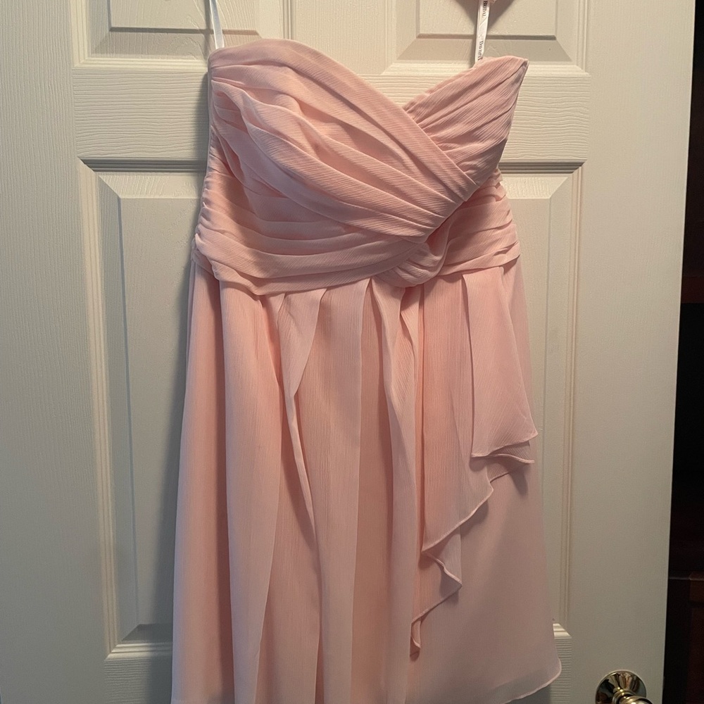 Elegant Pink Strapless Dress